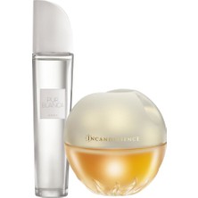 Avon Kadın Parfüm Seti: Pur Blanca ve Incandessence, Çiçeksi ve Ferah Aroma, 2×50 ml, Özel Hediye, Uzun Süre Kalıcı, Günlük Kullanım için Uygun