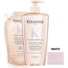 Kerastase Gloss Absolu Elektriklenme Karşıtı Saç Bakım Seti - Bain 500 ml & Doypack
