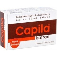 Capila Katranlı Sabun 90 Gram Antibakteriyel Özellikli Saç ve Vücut Sabunu