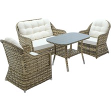 Radiance | Rehome Rattan Bahçe Oturma Grubu | 2+1+1+ Sehpa