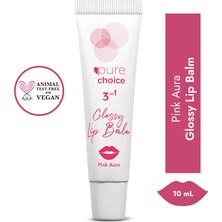 Pure Choice Nemlendirici Onarıcı Parlatıcı 3in1 Glossy Lip Balm Pink Aura - Ceramıde Np + Squalane + Vıtamın E