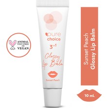 Pure Choice Nemlendirici Onarıcı Parlatıcı 3in1 Glossy Lip Balm Sunset Peach - Ceramıde Np + Squalane + Vıtamın E