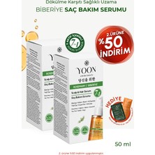 Yoon 2'li Set 7 Aktifli Biberiyeli Saç ve Saç Derisi Serumu, Hızlı Uzama, Dökülmelere Karşı 50 ml x 2 adet