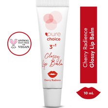 Pure Choice Nemlendirici Onarıcı Parlatıcı 3in1 Glossy Lip Balm Cherry Radiance - Ceramıde Np + Squalane + Vıtamın E