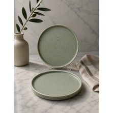 Choice 2'li Adelfa Ripple Düz Tabak 21 cm Kahvaltılık Sunum Tatlı Sunum Pasta Servis Gourmet Sunum