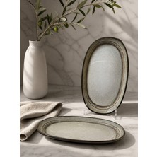Bonna 2'li Cortado Spiral Gourmet Oval Kayık Tabak 19*11 cm 200 cc Kahvaltı/meze/sos/reçel