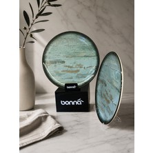 Bonna 2'li Madera Mint Gourmet Düz Tabak 25 cm Yemek / Servis / Sunum Tabağı