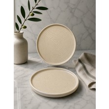 Choice 2'li Mirage Ripple Düz Tabak 21 cm Ervis-Sunum-Kahvaltı-Peynir-Şarküteri Çok Amaçlı Gourmet Tabak