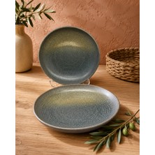 Choice 2'li Hornfels Ripple 21 cm Çukur Tabak 805 cc Risotto / Salata / Gourmet / Şef Sunum / Sulu Yemek