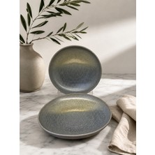Choice 2'li Hornfels Ripple Çukur Tabak 19 cm 400 cc Risotto / Salata / Gourmet / Şef Sunum / Sulu Yemek