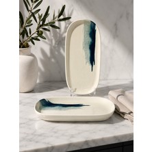 Bonna 2'li Blue Wave Hygge 18 cm Oval Servis Sos/meze/kahvaltı/reçel/aperatif