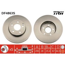 TRW Fren Dıskı On Mercedes W204 S204 C204 W212 S212 A207 R172