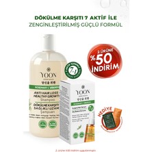 Yoon 2'li Set Hızlı Saç Uzaması ve Dökülme Karşıtı, 7 Aktifli Biberiyeli Saç Serumu 50 ml + Şampuan 400 ml