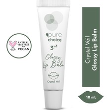 Pure Choice Nemlendirici Onarıcı Parlatıcı 3in1 Glossy Lip Balm Crystal Veil - Ceramıde Np + Squalane + Vıtamın E