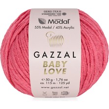 Gazzal Baby Love %55 Modal %45 Akrilik Bebek Örgü Ipi 50 gr 115 M-1612