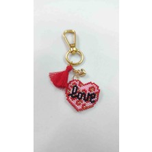 Love Yazılı Miyuki Anahtarlık Charm