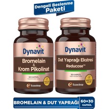 Dynavit Bromelain (Ananas Ekstresi)&krom Pikolinat 60 Bitkisel Kapsül - Ödem Atımı&diyetisyen Önerisi - 500 Mg (1200 Gdu) BROMELAIN&200 Mcg Krom
