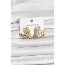 Clariss 316L Çelik Gold Renk Kalp Model Kadın Küpe