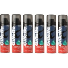 Gillette Normal Tıraş Jeli 200 ml 6'lı Set Ferahlatıcı Koku ile Konforlu Tıraş