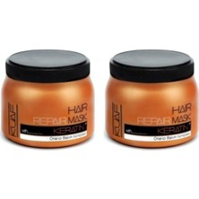 Kuaf Profesyonel Keratin Saç Maskesi 500 ml x 2 Adet Yoğun Onarıcı ve Besleyici