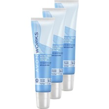 Avon Works Yüz İçin Tüy Dökücü Krem 3'lü Set 15 ml Hassas Ciltler için İpek Gibi Pürüzsüzlük