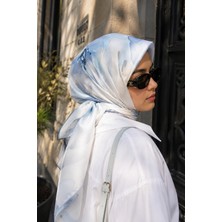 Ebru Tesettür Soft Çiçek Desen Eşarp Serisi Gri