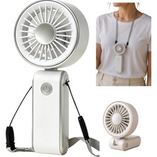 CoverZone Mini El Fanı | 3 Hız Modu, 90° Ayarlanabilir, Boyun Askılı, 15 cm Kompakt Taşınabilir Fan, USB Şarjlı, Seyahat, Ofis ve Günlük, Serinletici Etki, YM88265