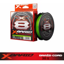 Ygk Xbraid X036 Braıd Cord Pe X8 300M 16KG 0.23MM Fluo Green