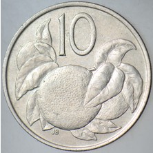 Banknoting Cook Adaları 10 Cent 1973 Kraliçe Iı. Elizabeth.
