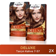 Palette Deluxe 7-57 Tarçın Kahve Saç Boyası Yoğun Renkler Krem Form 2 Adet Uzun Süre Kalıcı