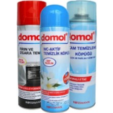 Domol 3'lü Set (Tuvalet Temizleyici, Cam Temizleme, Fırın ve Izgara Köpüğü)