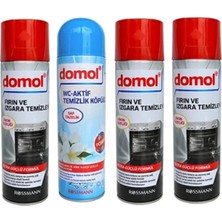 Domol Fırın Izgara Temizleyici Köpük Limonlu (3 Adet) ve Tuvalet Temizleme Köpüğü Saf Tazelik 500 ml