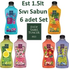 Eyüp Sabri Tuncer Doğal Zeytinyağlı Kokusuz Sıvı Sabun 6'lı Set 1.5 lt Pratik Kullanım için