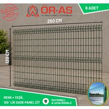 Ör - As Tel Örgü & Panel Çit Sistemleri Bahçe Teli Panel Çit 120 cm x 250 cm = 6-Adet