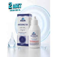 Aqua Med 2 Adet Oksijenli Su 1000 ml Hidrojen Peroksit Yara Kesik Ilk Yardım Antiseptik Medikal Kullanım Temizlik Hijyen Suyu