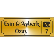 Outdoor One Metal Kapı İsimliği Gold 0018