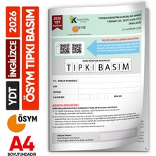 Karakutu Yayınları 2026 Yks Ydt Ingilizce Ösym Tıpkı Basım Çıkmış Soru Deneme Kitapçığı (Video Çözümlü Türkiye Geneli)