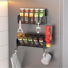 Empressco Manyetik Baharatlık Rafı Çift Set, Monte Edilebilir, Pratik ve Şık Tasarım