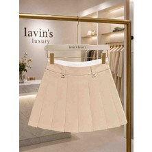 Lavin’s Luxury Lavin's Luxury Aura Bej Mini Etek