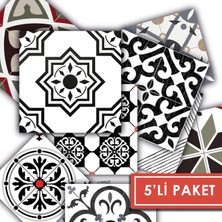 Tink Kendinden Yapışkanlı Modern Solo Desenli Pvc Karo 10X10 cm 5’li Paket