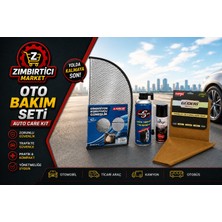 Zımbırtıcı Lastik Tamir Kiti , Araç Içi Klima Koku Giderici, Direksiyon Koruyucu Güneşlik & 50*70 Güderi Bez