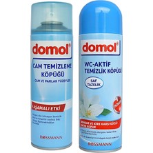 Domol Cam Temizleme Köpüğü ve Tuvalet Temizleyici Köpük Saf Temizlik 500 ml