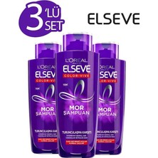 Loreal Elseve Mor Şampuan Turunculaşma Karşıtı Güçlendirici Etki 3'lü Set 200 ml Kadınlar İçin