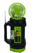 Wıson WS-5683 Şarjlı 30W Solar Şarjlı Ev Aydınlatma Seti Radyo ve Fan Powebank