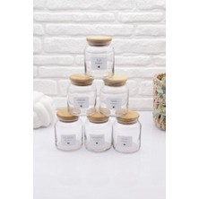 Empressco 6'lı Bambu & Şık Vakum Kapaklı Cam Baharatlık Seti 300ML