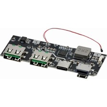 TLS Robotik Qc4 Pd3.0 22.5W 5 Port Hızlı Şarj Power Bank Modülü