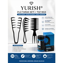 Yurish Toz Wax Set Mucizevi Saç Şekillendirici Tarak Seti ve Toz Saç Waxı Profesyonel Saç Seti
