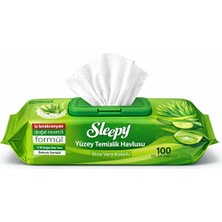 Sleepy Extra Yüzey Temizlik Havlusu Doğal Aloe Vera Özü 100 Adet