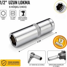 Sonmix SNX013 1/2'' Lokma Anahtarı Uzun Derin Lokma 13 mm