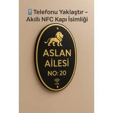 Outdoor One NFC Akıllı Kapı İsimliği – Siyah Premium Pleksi – Kişiye Özel Tasarım